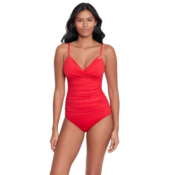 Lauren Ralph Lauren Womens Beach Club Solids Solid Hipster Red 4 - Picture 2 of 3